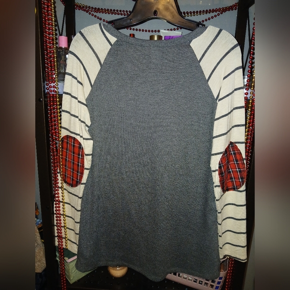 🎆🎈BUY 1 GET 1 FREE SALE💥NWOT 7th Ray Waffle Knit/Ribbed Striped Top - Picture 10 of 10